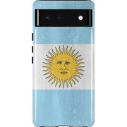 Argentina Flag Distressed Pixel Cases