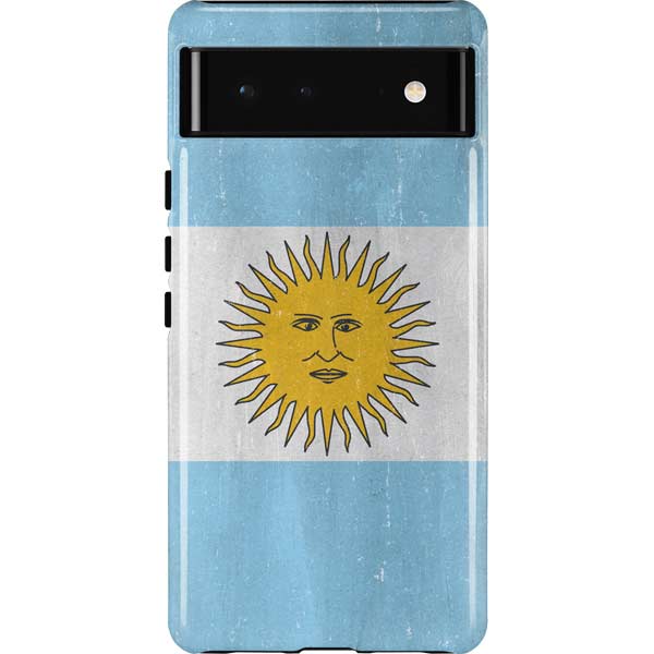 Argentina Flag Distressed Pixel Cases