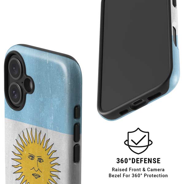 Argentina Flag Distressed iPhone 17 Magsafe Impact Case
