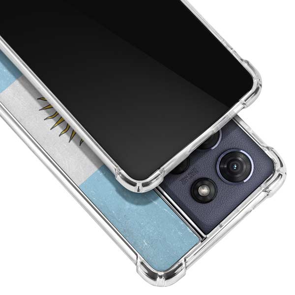 Argentina Flag Distressed Moto G 5G (2025) Clear Case