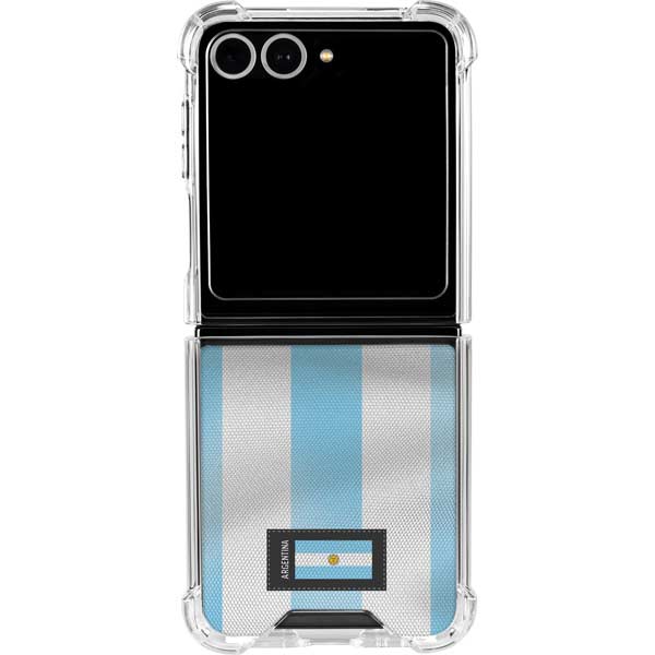 Argentina Soccer Flag Galaxy Z Flip7 Clear Case