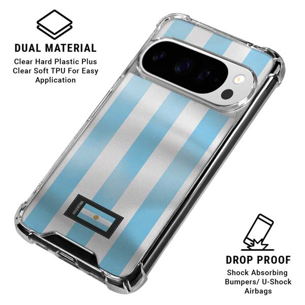 Argentina Soccer Flag Google Pixel 10 Pro Clear Case