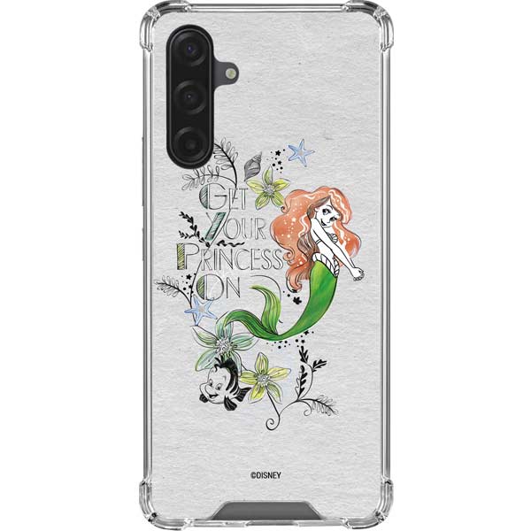 Disney The Little Mermaid Ariel and Flounder Art Galaxy Cases