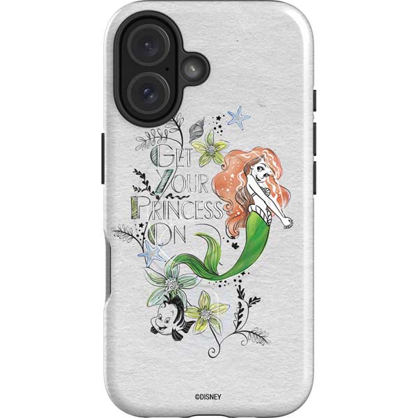 Disney The Little Mermaid Ariel and Flounder Art iPhone 16 Plus Magsafe Impact Case