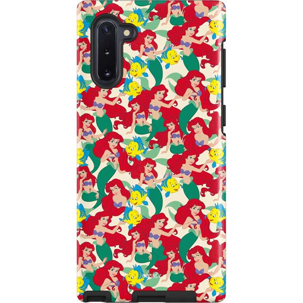 Disney The Little Mermaid Ariel and Flounder Pattern Galaxy Cases