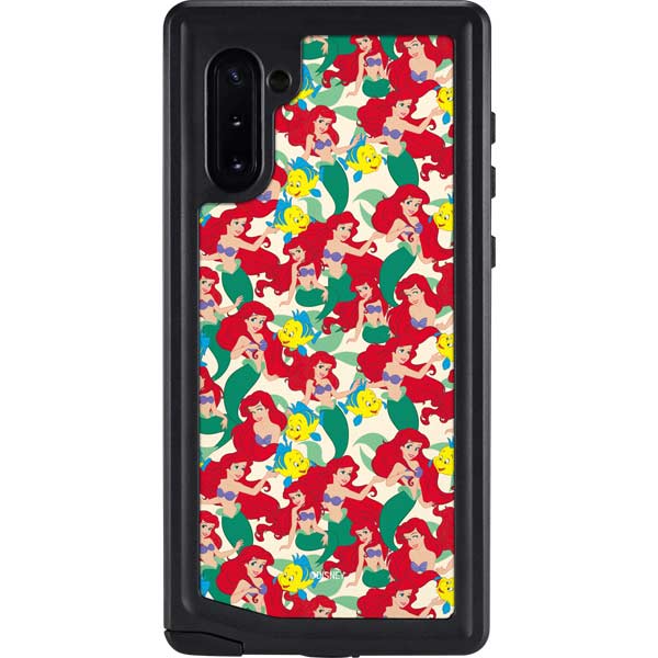 Disney The Little Mermaid Ariel and Flounder Pattern Galaxy Cases