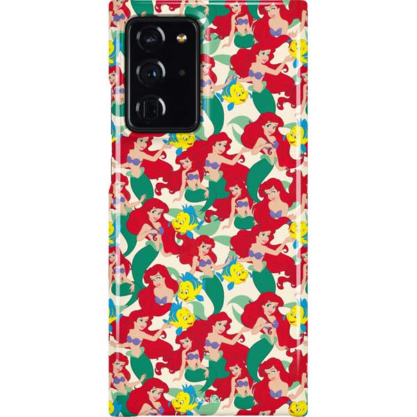 Disney The Little Mermaid Ariel and Flounder Pattern Galaxy Cases