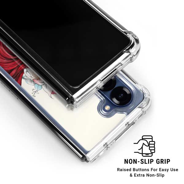 Disney The Little Mermaid Ariel Illustration Galaxy Z Fold7 Clear Case
