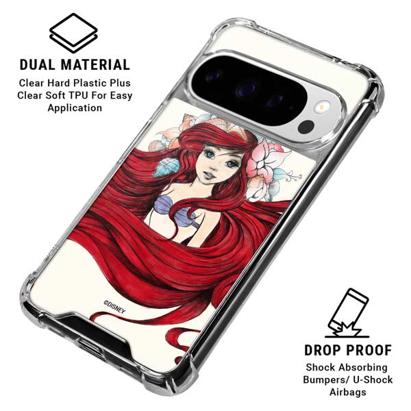Disney The Little Mermaid Ariel Illustration Google Pixel 10 Pro Clear Case