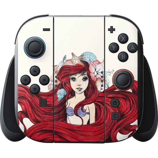 Disney The Little Mermaid Ariel Illustration Nintendo Switch 2 (2025) with Joy-Con Skin