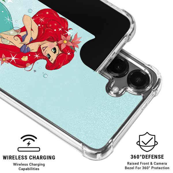 Disney The Little Mermaid Ariel Sparkles Art Galaxy S26 Clear Case