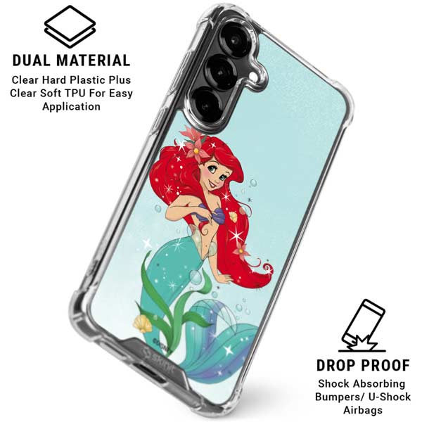 Disney The Little Mermaid Ariel Sparkles Art Galaxy S26 Clear Case