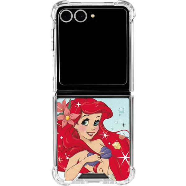 Disney The Little Mermaid Ariel Sparkles Art Galaxy Z Flip7 Clear Case