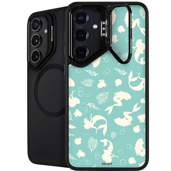 Disney The Little Mermaid Character Silhouette Pattern Galaxy S26 Kickstand Case