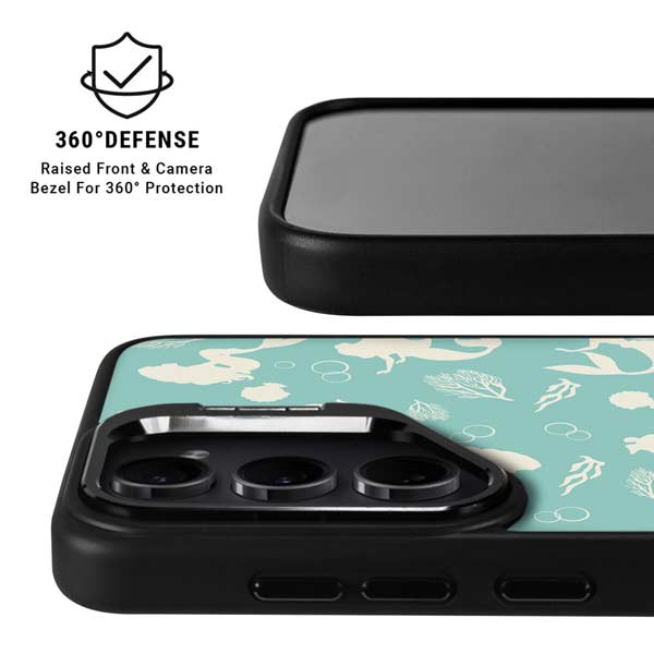 Disney The Little Mermaid Character Silhouette Pattern Galaxy S26 Kickstand Case