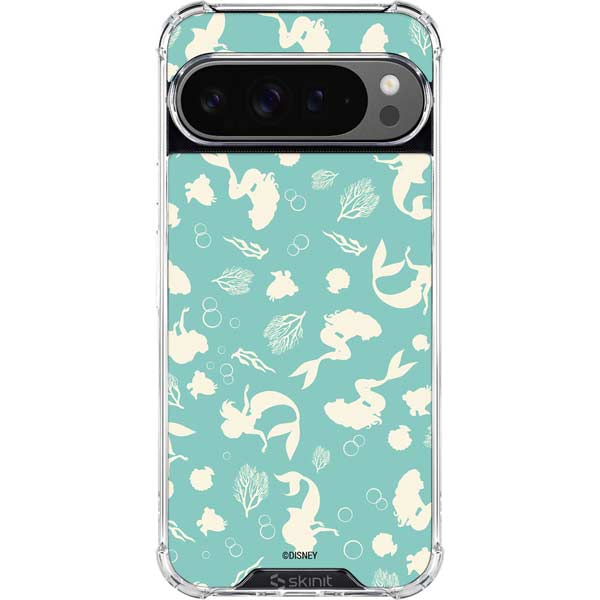 Disney The Little Mermaid Character Silhouette Pattern Google Pixel 10 Pro XL Clear Case