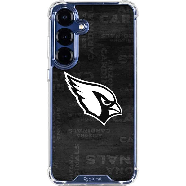NFL Arizona Cardinals Black & White Galaxy S25 Plus Clear Case