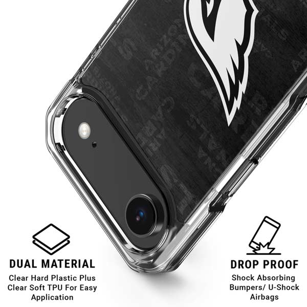 NFL Arizona Cardinals Black & White iPhone 17 Air Clear Case