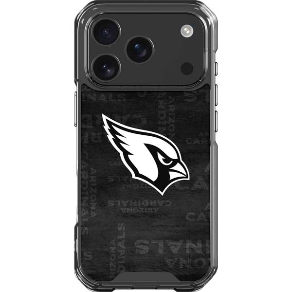 NFL Arizona Cardinals Black & White iPhone 17 Pro Clear Case