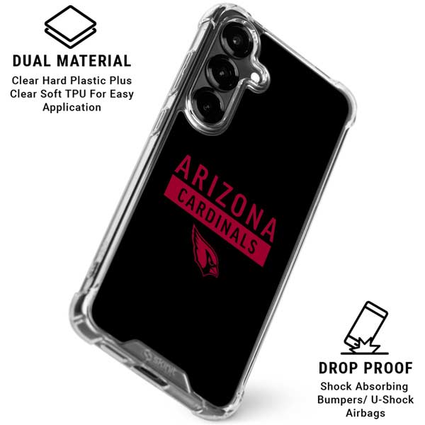 NFL Arizona Cardinals Black Performance Series Galaxy S26 Plus Clear Case