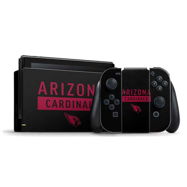 NFL Arizona Cardinals Black Performance Series Nintendo Skins