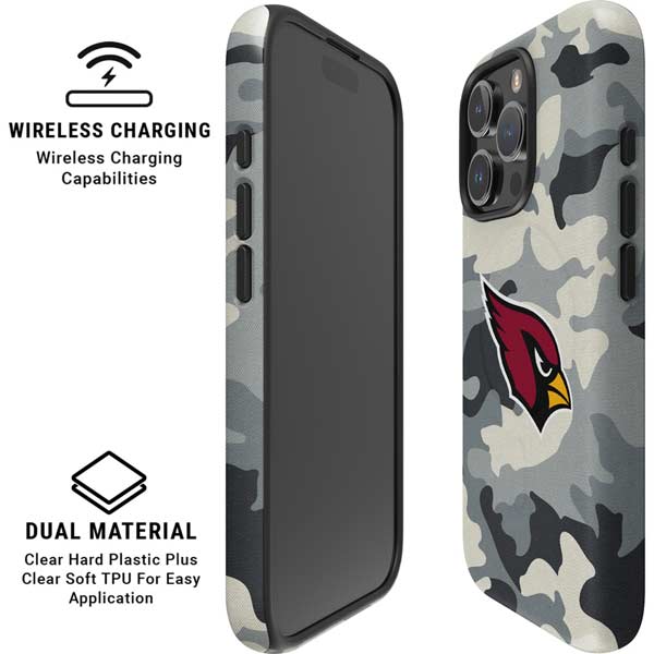 NFL Arizona Cardinals Camo iPhone 16 Pro Magsafe Impact Case