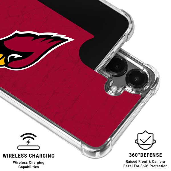 NFL Arizona Cardinals Distressed Galaxy S26 Plus Clear Case