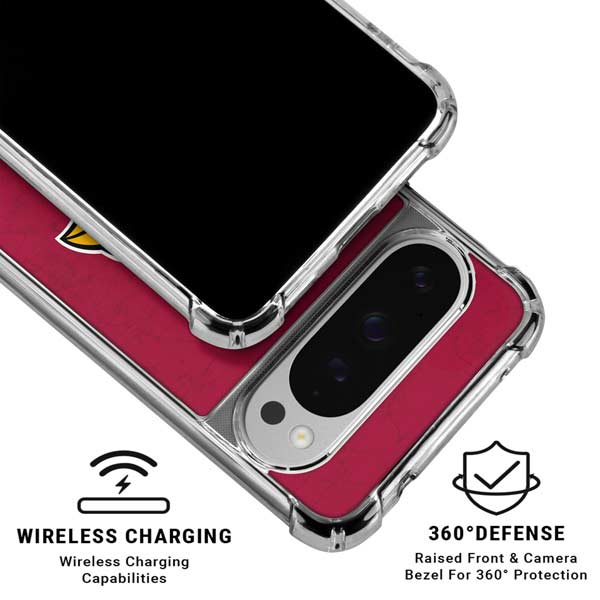NFL Arizona Cardinals Distressed Google Pixel 10 Pro Clear Case