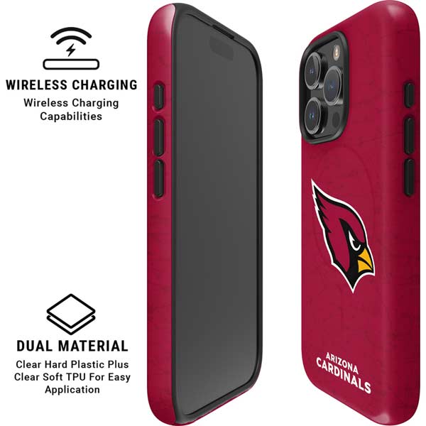 NFL Arizona Cardinals Distressed iPhone 16 Pro Magsafe Impact Case