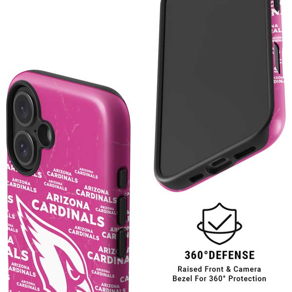 NFL Arizona Cardinals Pink Blast iPhone 16 Plus Magsafe Impact Case