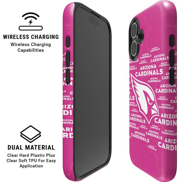 NFL Arizona Cardinals Pink Blast iPhone 16 Plus Magsafe Impact Case