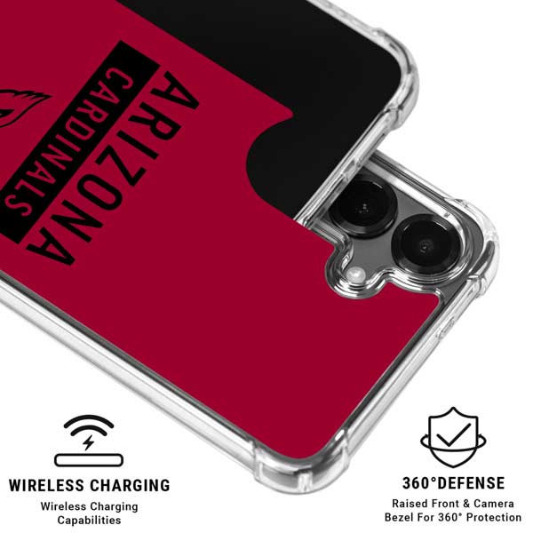 NFL Arizona Cardinals Red Performance Series Galaxy S26 Clear Case