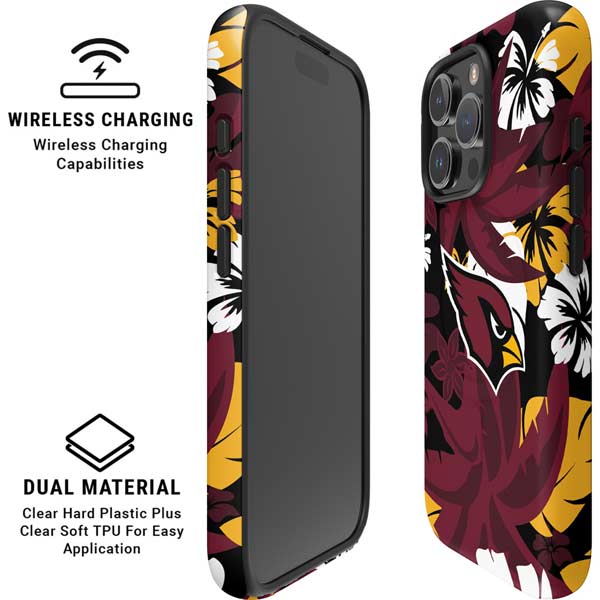 NFL Arizona Cardinals Tropical Print iPhone 16 Pro Magsafe Impact Case