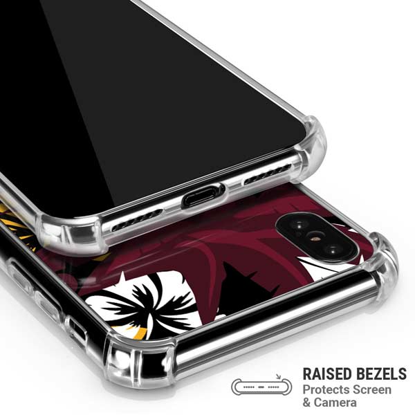 NFL Arizona Cardinals Tropical Print iPhone X/XS Clear Case