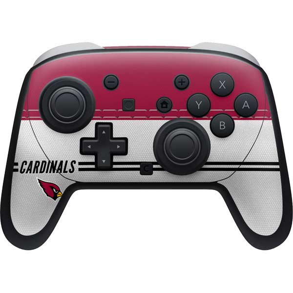 NFL Arizona Cardinals White Striped Nintendo Switch 2 (2025) Pro Controller Skin