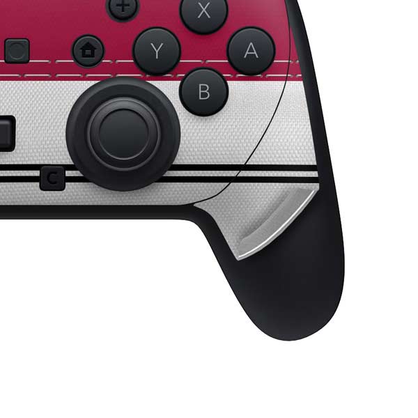 NFL Arizona Cardinals White Striped Nintendo Switch 2 (2025) Pro Controller Skin