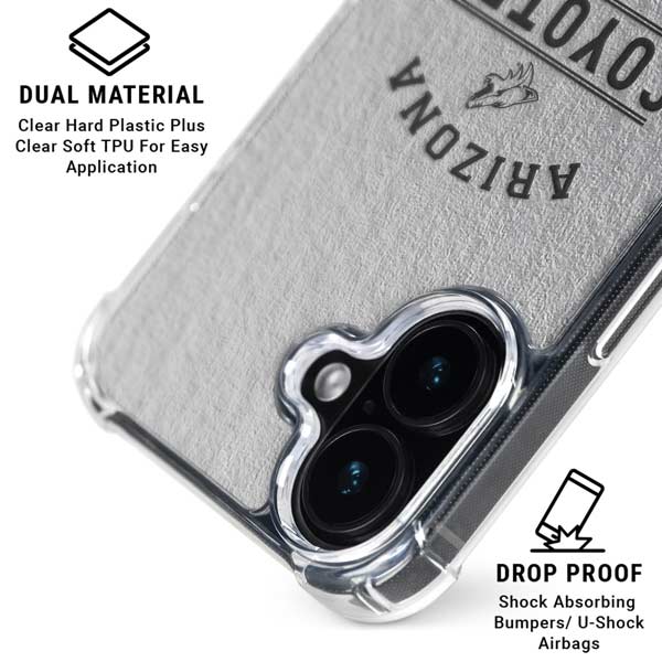 NHL Arizona Coyotes Black Text iPhone 17 Clear Case