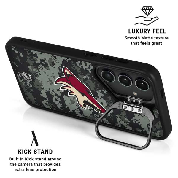 NHL Arizona Coyotes Camo Galaxy S26 Plus Kickstand Case
