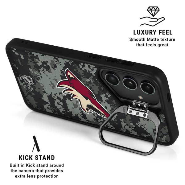 NHL Arizona Coyotes Camo Galaxy S26 Ultra Kickstand Case