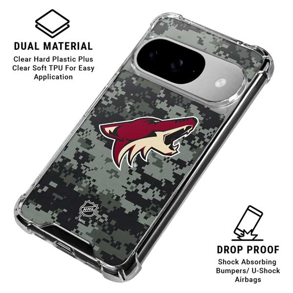 NHL Arizona Coyotes Camo Google Pixel 10 Clear Case