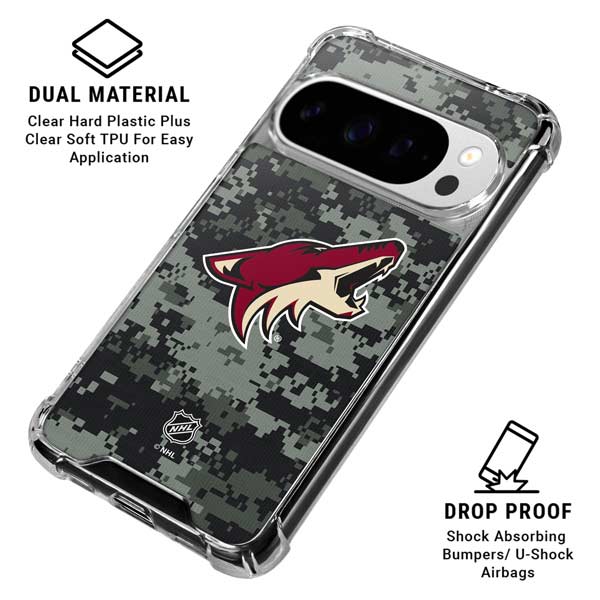 NHL Arizona Coyotes Camo Google Pixel 10 Pro Clear Case