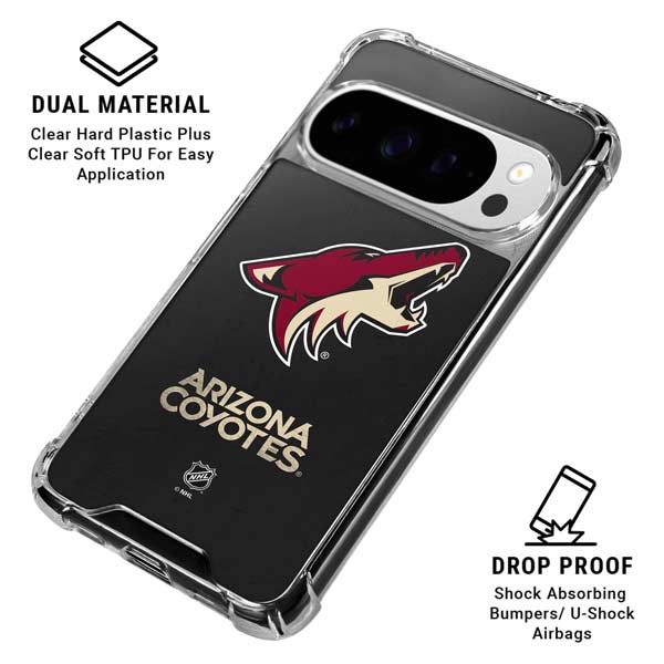 NHL Arizona Coyotes Distressed Google Pixel 10 Pro XL Clear Case