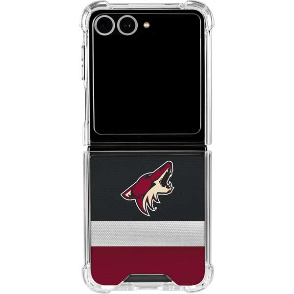 NHL Arizona Coyotes Jersey Galaxy Z Flip7 Clear Case