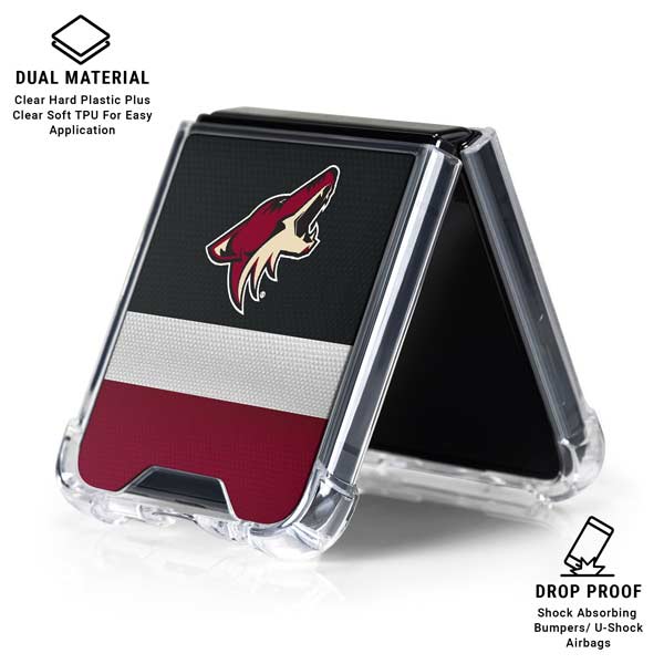 NHL Arizona Coyotes Jersey Galaxy Z Flip7 Clear Case
