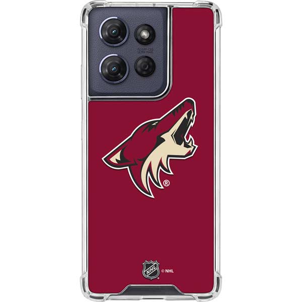 NHL Arizona Coyotes Solid Background Moto G Play 5G (2025) Clear Case