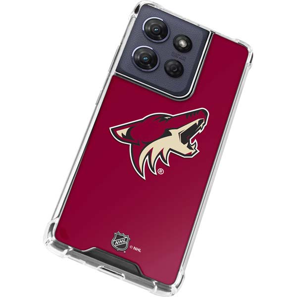 NHL Arizona Coyotes Solid Background Moto G Play 5G (2025) Clear Case