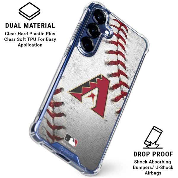 MLB Arizona Diamondbacks Game Ball Galaxy S25 FE Clear Case
