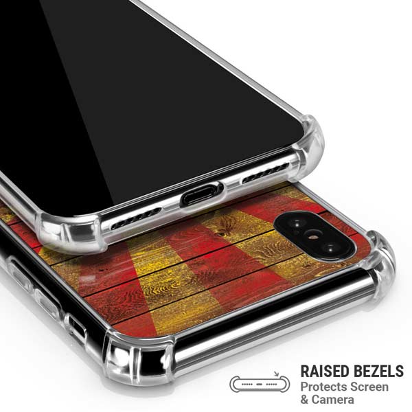 Arizona Flag Dark Wood iPhone X/XS Clear Case