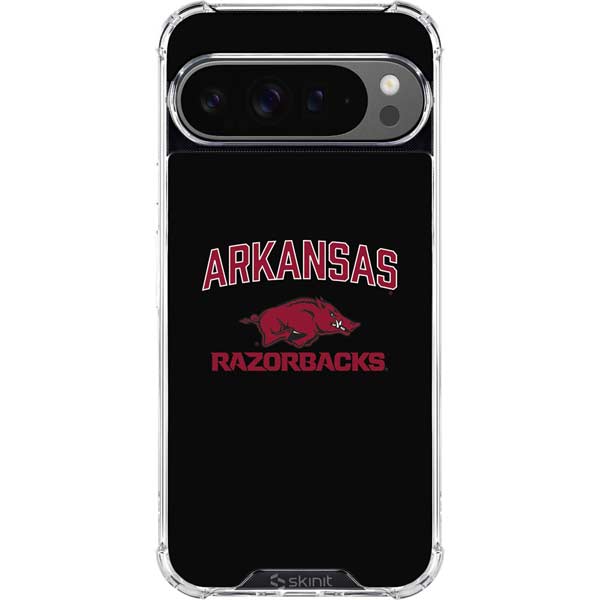 University of Arkansas-Fayetteville Razorbacks Black Google Pixel 10 Pro XL Clear Case
