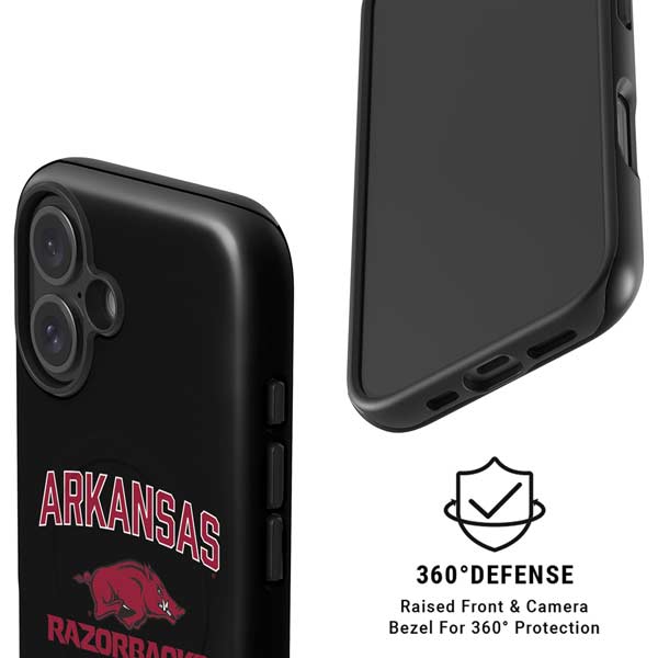 University of Arkansas-Fayetteville Razorbacks Black iPhone 16 Plus Magsafe Impact Case